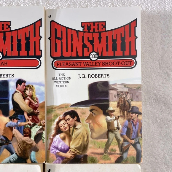 Vintage The Gunsmith All Action Western Romance Novel x4 - Picture 3 of 14